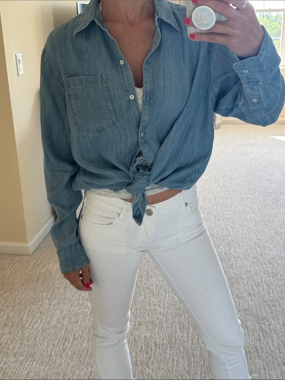 Vineyard Vines Light Blue Denim Button-Down Shirt - Picture 2 of 6